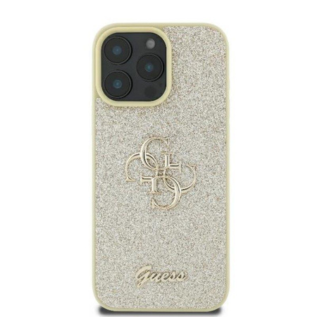 Guess Fixed Glitter Big 4G - iPhone 16 Pro Tasche (Gold)