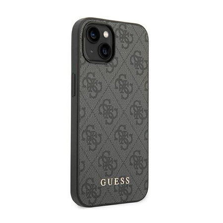 Guess 4G Metall Gold Logo - iPhone 14 Plus Tasche (grau)