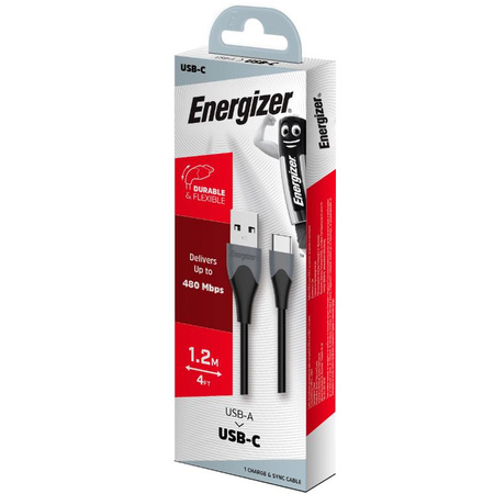 Energizer Classic - propojovací kabel USB-A na USB-C 1,2 m (černý)