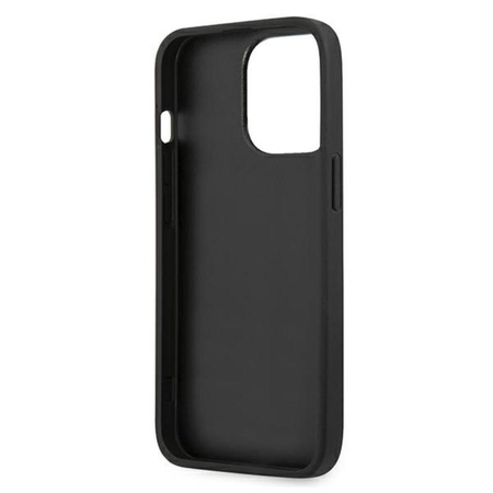 Guess Saffiano Metal Logo Stripes - iPhone 13 Pro Case (black)