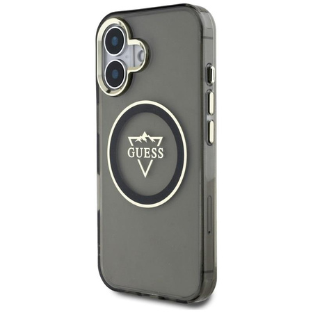 Guess IML Metal Mountain Logo MagSafe - Case for iPhone 16 (black)