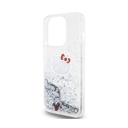 Hello Kitty Liquid Glitter Charms Kitty Head - iPhone 15 Pro Case (silver)