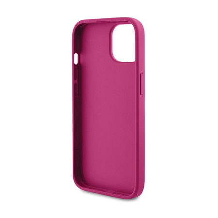 Guess 4G Strass Metal Logo - Coque iPhone 15 (rose)
