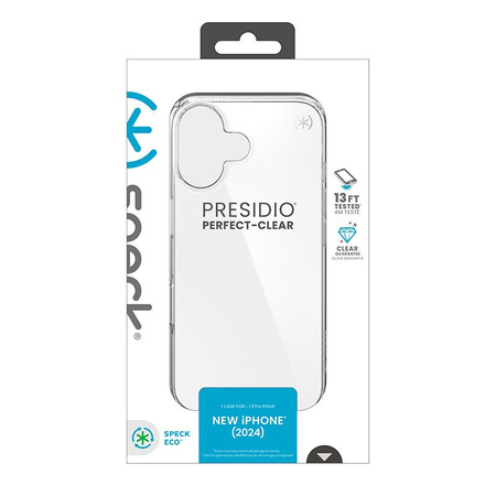 Speck Presidio Perfect-Clear - iPhone 16 Case (Clear)