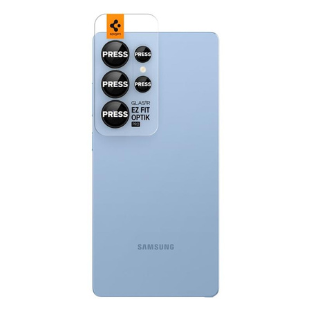 Spigen Optik Pro GLAS.TR EZ Fit Camera Protector 2er-Pack - Objektivschutzglas für Samsung Galaxy S25 Ultra (2 Stück) (Schwarz)