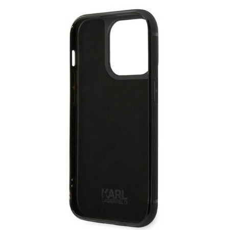 Karl Lagerfeld Signature Logo Cardslot - Etui iPhone 14 Pro Max (czarny)