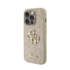 Coque Guess Glitter Script Big 4G - iPhone 15 Pro Case (Gold)