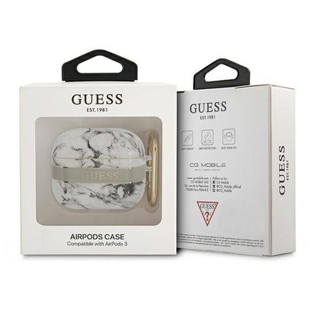 Guess Marble Strap -  Cover for Airpods 3 (Grey)