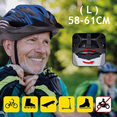 Dunlop - Kask rowerowy MTB r. L (Niebieski)