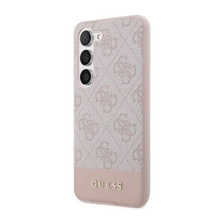 Guess 4G Bottom Stripe Metal Logo Collection - Samsung Galaxy S23 Case (pink)