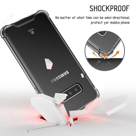 Crong Hybrid Schutzhülle - Samsung Galaxy S10e Gehäuse (Transparent)