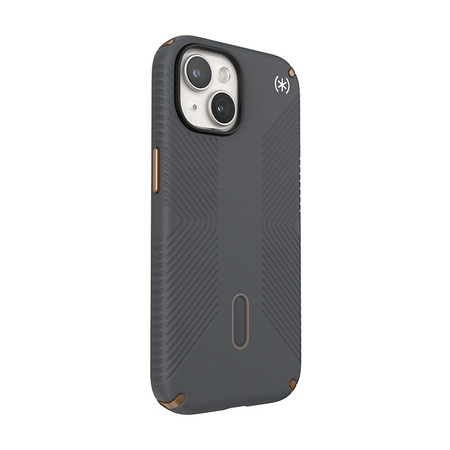 Speck Presidio2 Grip ClickLock & MagSafe - Tasche für iPhone 16e / iPhone 15 / iPhone 14 / iPhone 13 (Charcoal Grey/Cool Bronze)