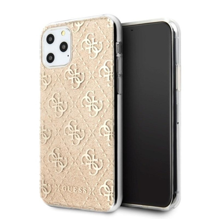 Guess 4G Glitter - pouzdro pro iPhone 11 Pro (zlaté)