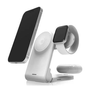 STM ChargeTree MAG - 3-in-1 mobiles kabelloses Ladegerät mit MagSafe (weiß)