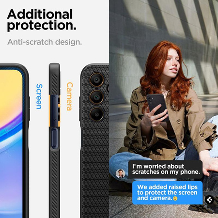 Spigen Liquid Air - Etui pour Samsung Galaxy A15 4G/5G (Noir mat)