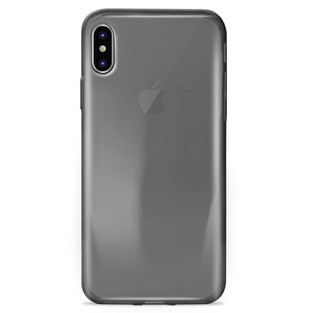 PURO 0.3 Nude - Pouzdro pro iPhone Xs / X (černé průhledné)