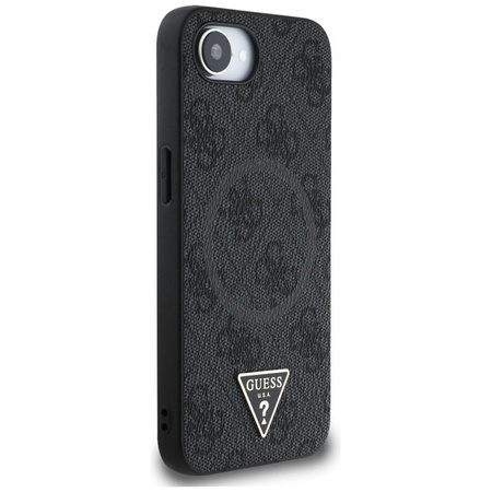 Guess 4G Ring Triangle Logo MagSafe - Etui do iPhone 16e (czarny)