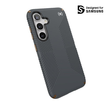 Speck Presidio2 Grip - Samsung Galaxy S24 Fall (Holzkohle Grau / Cool Bronze)