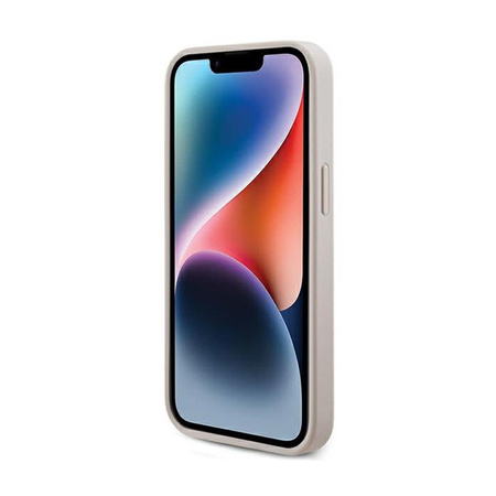 Guess 4G Collection bőr fém logós MagSafe - iPhone 13 Pro Max tok (rózsaszín)