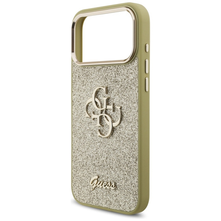 Guess Fixed Glitter Big 4G Metal Frame - Hülle iPhone 17 Pro Max (gold)
