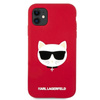 Karl Lagerfeld Choupette Head szilikon - iPhone 11 tok (piros)