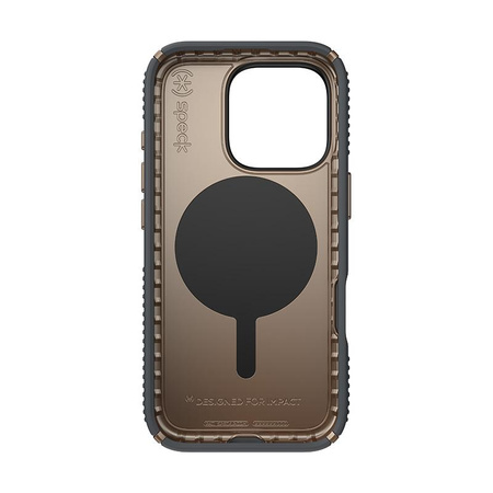 Speck Presidio2 Grip ClickLock & MagSafe - Pouzdro iPhone 16 Pro (Charcoal Grey / Cool Bronze / White)