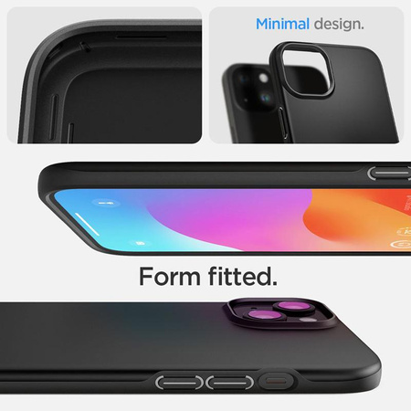 Spigen Thin Fit - Schutzhülle für iPhone 15 (Schwarz)