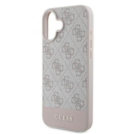 Guess 4G Bottom Stripe – Pouzdro pro iPhone 16 Plus (růžové)
