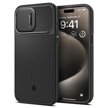 Spigen Optik Armor MagSafe - pouzdro pro iPhone 15 Pro Max (černé)