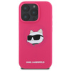 Karl Lagerfeld Silicone Choupette Head Print MagSafe - iPhone 16 Pro Case (fuchsia)
