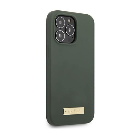 Guess Silikon Logo Platte MagSafe - iPhone 13 Pro Max Tasche (grün)