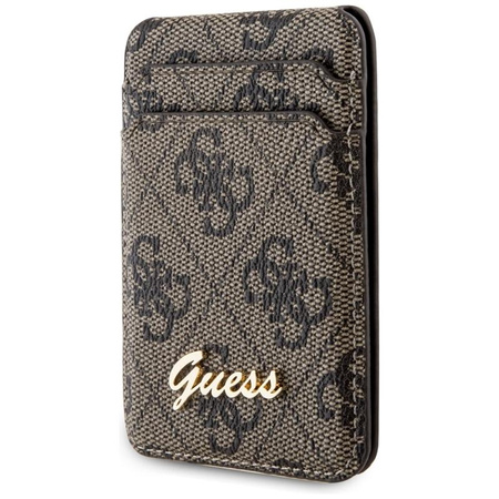 Guess Wallet Cardslot Stand MagSafe 4G Classic Logo - Magnetische Brieftasche mit Standfunktion (braun)
