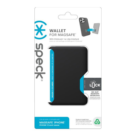 Speck ClickLock Wallet For MagSafe - Portefeuille magnétique MagSafe (Noir)
