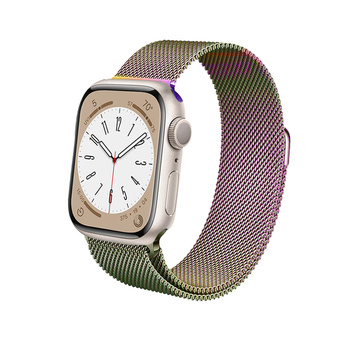 Crong Milano Steel - Stainless Steel Strap for Apple Watch 38/40/41/42 mm (Iridescent)