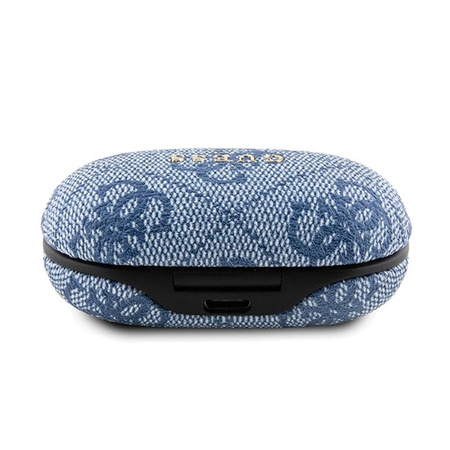 Guess 4G Metal Logo - TWS ENC Bluetooth Headphones + Charging Case (blue)