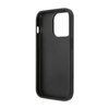 Guess Saffiano Metal Logo Stripes - Etui iPhone 14 Pro Max (czarny)