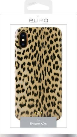 PURO Glam Leopard Cover - pouzdro pro iPhone Xs / X (Leo 1)