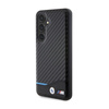 BMW Leather Carbon Blue Line - Case for Samsung Galaxy S24 (black)