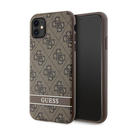 Guess 4G Printed Stripe - iPhone 11 / iPhone XR Case (brown)