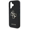 Guess Grained Big 4G Logo Small Classic Logo - Hülle für iPhone 16 (schwarz)