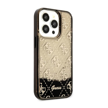 Guess Liquid Glitter Transculent 4G - iPhone 14 Pro tok (fekete)