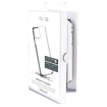 PURO Impact Clear - pouzdro pro iPhone 12 Mini (průhledné)