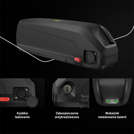 Green Cell - PowerMove 13Ah (624Wh) Batterie für 48V E-Bike