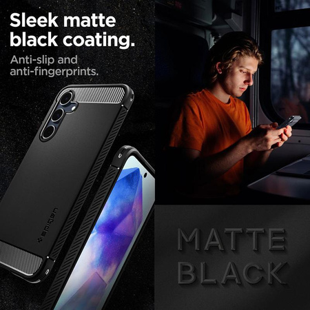 Spigen Rugged Armor - pouzdro pro Samsung Galaxy A55 5G (matně černé)