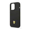 Coque Ferrari Liquid Silicone Case Metal Logo MagSafe - Coque iPhone 14 Pro Max (Noir)