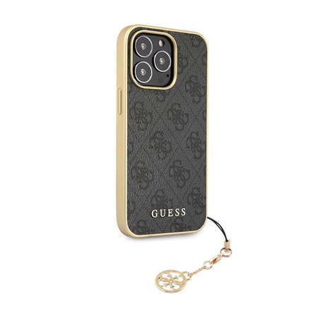 Guess 4G Charms Collection - pouzdro pro iPhone 14 Pro Max (šedé)