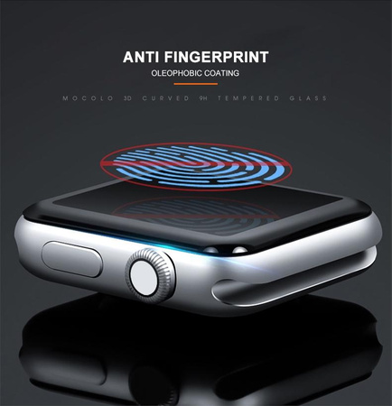 Mocolo 3D Glas Vollverklebung - 41 mm Apple Watch 7/8 Bildschirmschutzglas