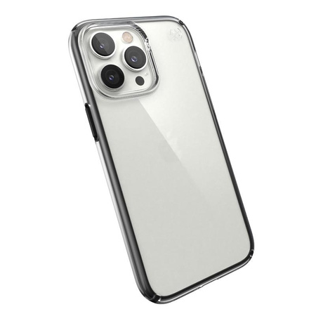 Speck Presidio Perfect-Clear with Impact Geometry - Etui iPhone 14 Pro Max z powłoką MICROBAN (Clear / Black)