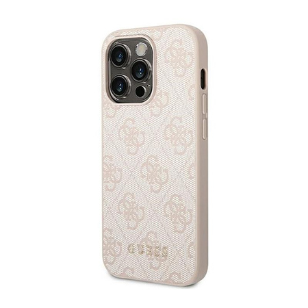 Guess 4G Metal Gold Logo  Case iPhone 14 Pro (Pink)