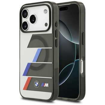 BMW M IML Metal Buttons Tricolor Lines MagSafe - Hülle iPhone 17 Pro (anthrazit)